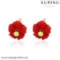 91787- Xuping promocional 18k joyería linda flor pendientes al por mayor para chicas lindas